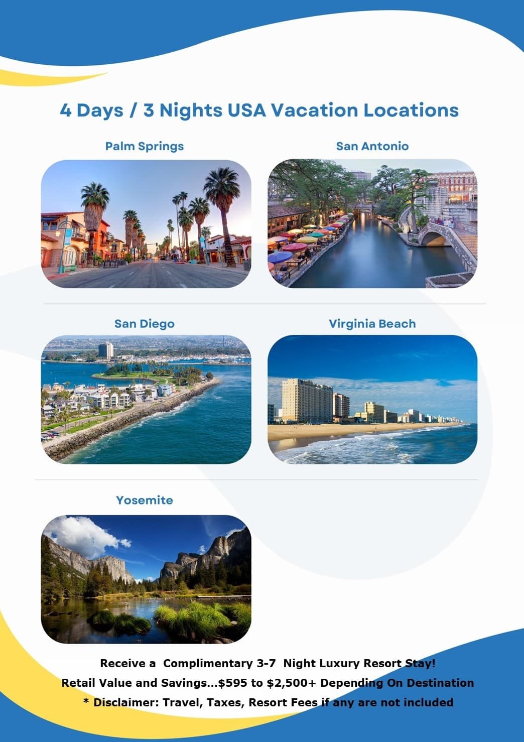 NocoLiveGood Vacation Options